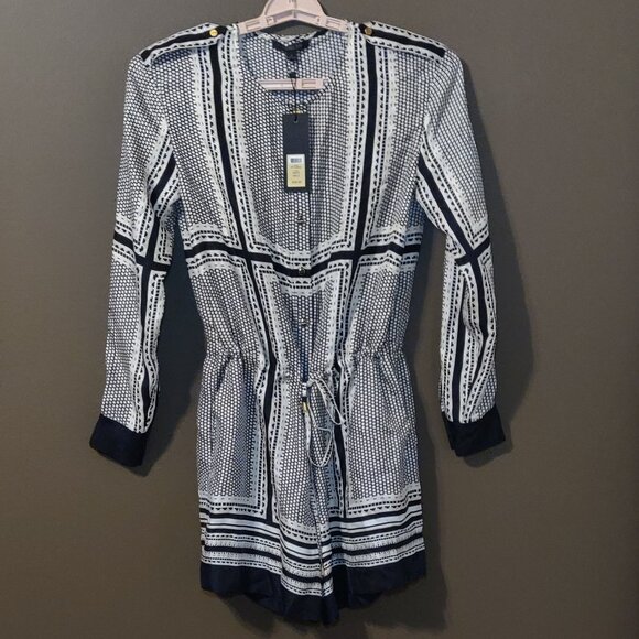 Rachel Zoe 100% Silk Phoebe Romper NEW WITH TAGS SIZE 2 - Picture 2 of 9